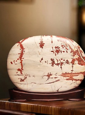 奇石天然原石国画石孤品靠山石办公室桌面观赏石镇宅客厅摆件招财