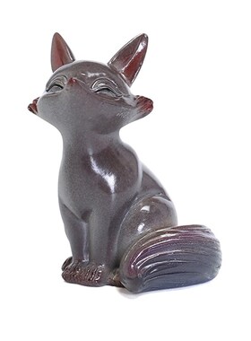 厂家狐狸摆件狐狸渐变茶宠变色摆件呆萌雪狐小侧面狐狸花盆盆栽饰