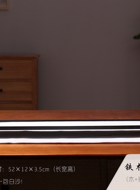 禅意实木置物f架摆件创意桌面饰品茶几铁艺方格子中式博古架工艺