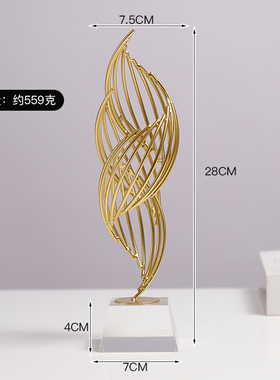 现代轻奢风生水起摆件高档客厅玄关C电视柜酒柜家居工艺术软装饰