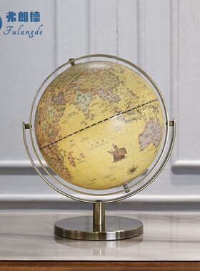 地球仪摆件现代简约客厅玄关桌面装饰品办公室书房世界地图摆设