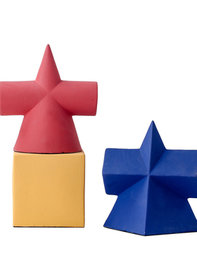 北欧风立体几何陶瓷摆件创意客厅玄关桌面彩搭配艺术软装饰品摆设