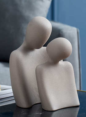 现代简约家居抽象摆件创意轻奢客厅书柜艺术装饰品送新人结婚礼物