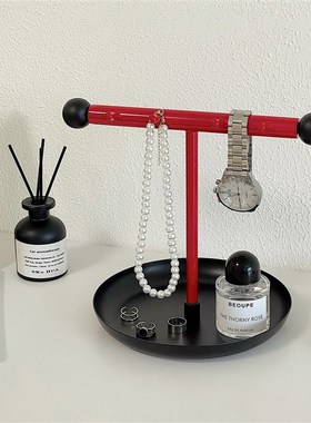 入户玄关钥匙收纳托盘摆件化妆台首饰收纳层架桌面整理架家居装饰