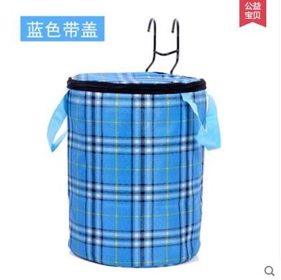 折叠自行车布篮子 前车筐 带盖 防水帆布挂蓝P挂篓 滑板电动车前 - 图1