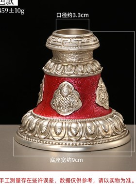 铜手摇六字真言转金筒藏族转简经C转金轮藏式转金桶手持转转轮摆