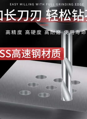 400MM直柄加长麻花钻HSS高速钢特长直钻钻头6-18mm手电钻打孔钻咀