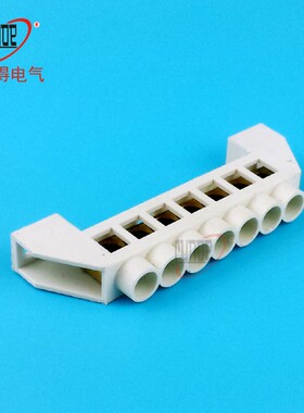 端子排 零线排 地线排 7位  铜排接地排 接线排 7孔白桥形端子