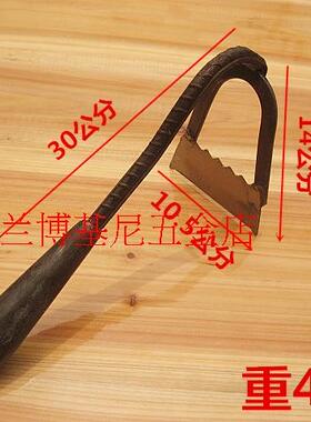 花锄草锄钉耙子木柄小锄头园林农具花铲 空心锄头 三角锄 包邮