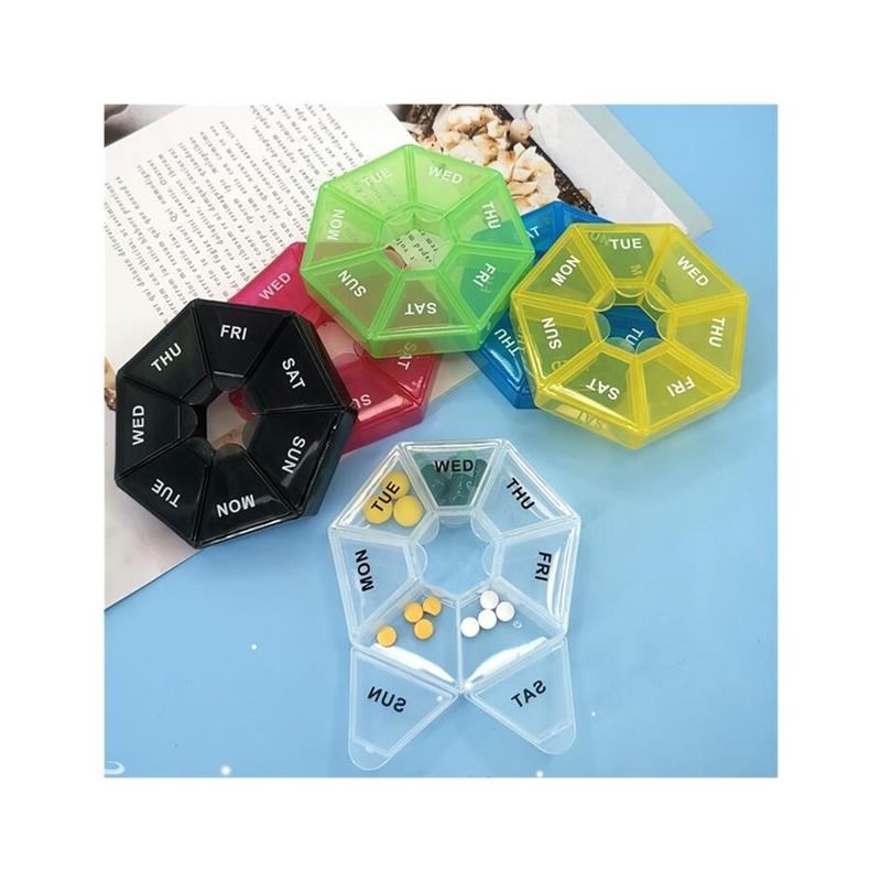 1Pcs Pill Case Plastic 7 Days Tablet Candy Box Portable Stor - 图2