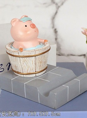 可爱小猪汽车摆件内装饰品创意A办公桌面日式治愈精致生日礼物男