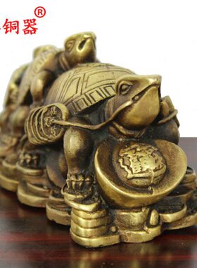 龙龟禄寿工艺品摆件器铜福乌龟龟宇卓纯铜黄铜