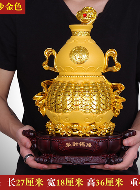 招财存钱罐葫芦摆件储存罐添福纳财聚财福禄中式家居玄.关床头装