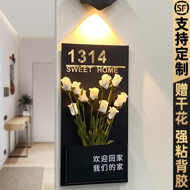 门牌号高级感轻奢创意家用号码牌定制酒店包间民宿入户房间标识lo - 图2