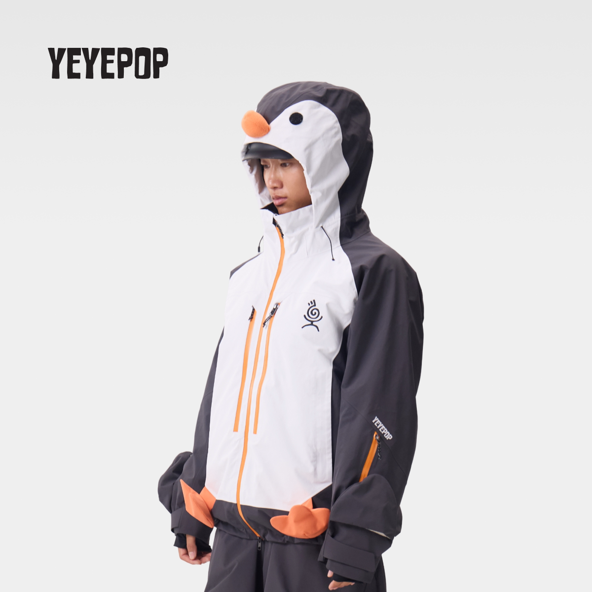 YEYEPOP帝企鹅27新款专业防风防水单双板尼龙加厚保暖滑雪服上衣 双保暖实拍商品图