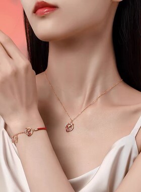 2025新款灵龙锦鲤上岸红绳手链女士F高级感送女友闺蜜妈妈生日礼