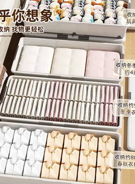 床底收纳箱家用衣服被子防尘扁平塑料整理箱卧室衣物床底收纳盒