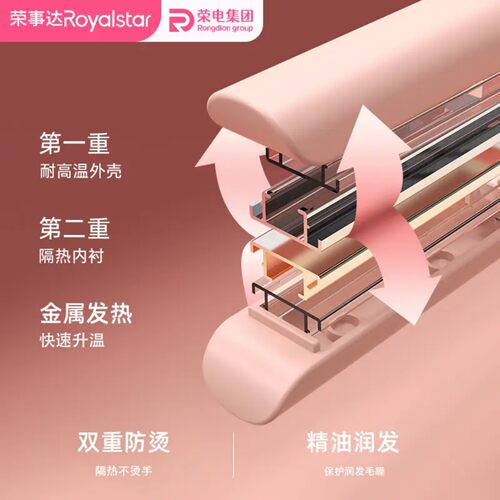 Royalstar/荣事达学生卷发棒迷你小夹板便携宿舍发蓬松刘海卷直两 - 图2