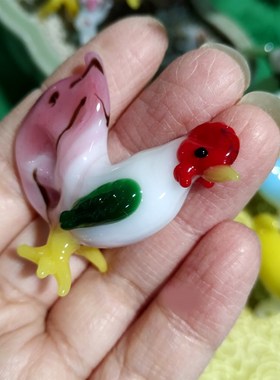 80年代北京g非遗纯手工12十二生肖料器老琉璃十二生肖小摆件怀旧