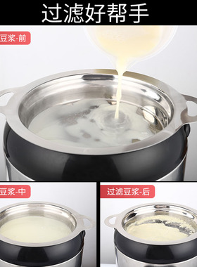 不锈钢茶叶豆浆果汁过滤网圆形带耳超细网筛奶茶店保温桶配套用具