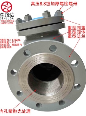 H41H-16C/25C升降式止回阀铸钢法兰止回阀蒸汽止回阀导热油止回阀