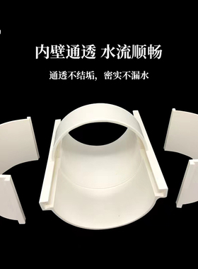 PVC排水管直接下水管抢修补漏片无台阶快速分体式伸缩节50 75 110