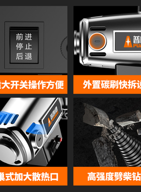 劈柴神器农村家用小型电动劈柴机钻头破柴机分裂锥老人劈木头工具