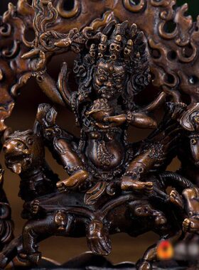 吉祥母天工艺品像寸  紫吉祥3手工铜像天铜铜像  尼泊尔女