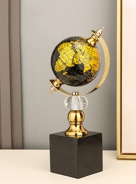 跨境轻奢客厅地球仪办公室摆件高级感家居装饰品酒店大堂工艺品
