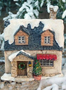 创意可爱雪人摆件家居装饰房子老人情人节送男女生礼物车载圣诞节