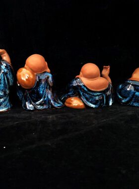 门厅四款小公仔陶瓷佛家居饰品湾茶宠佛开业新房肚笑大摆件弥勒石