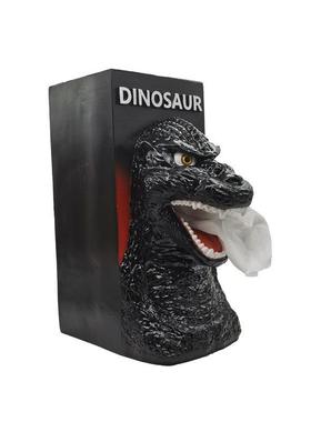 跨境欧美新品 恐龙怪兽之王造型工艺品面纸盒抽纸盒 哥斯拉纸巾抽