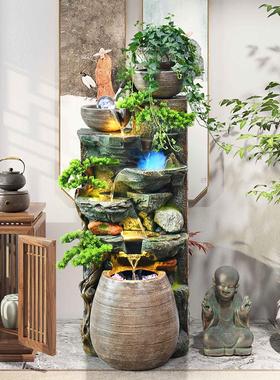 招财流水喷泉摆件循环水客厅室内落地庭院阳台造景假山喷泉景观