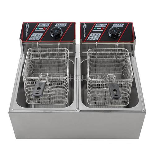 厂家8L+8L商用电炸锅电热双缸双筛炸炉油炸锅炸油条炸薯条机 - 图1