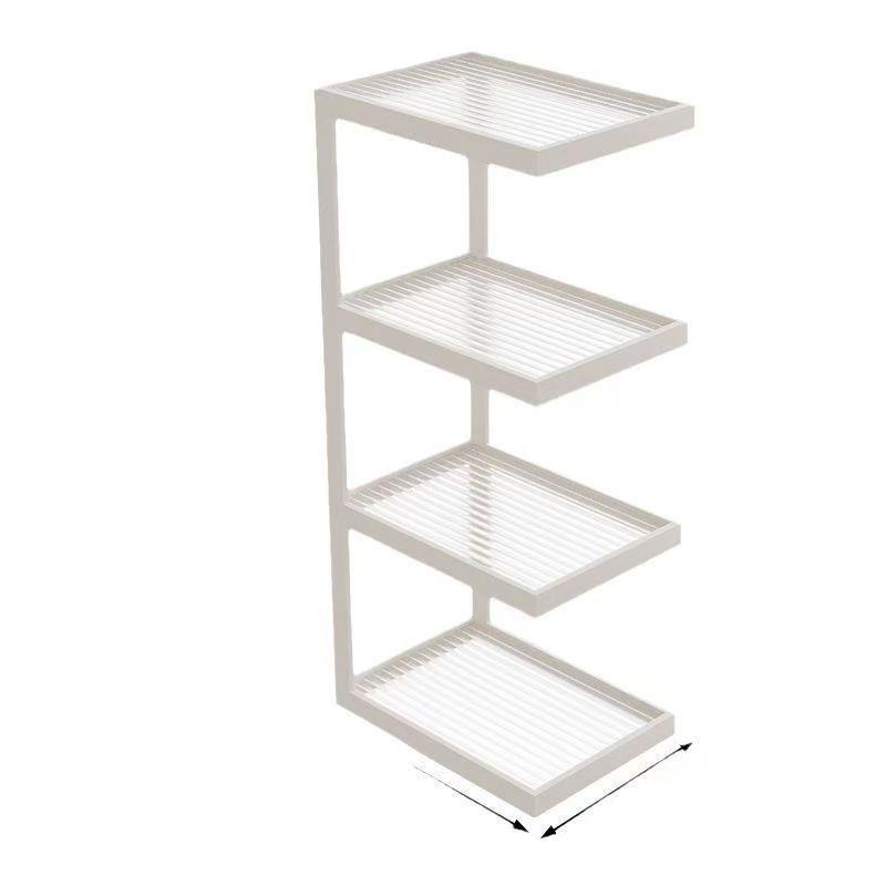 【折扣价】客厅沙发边几奶油风玻璃角几家用落地置物架极窄床头柜 - 图1