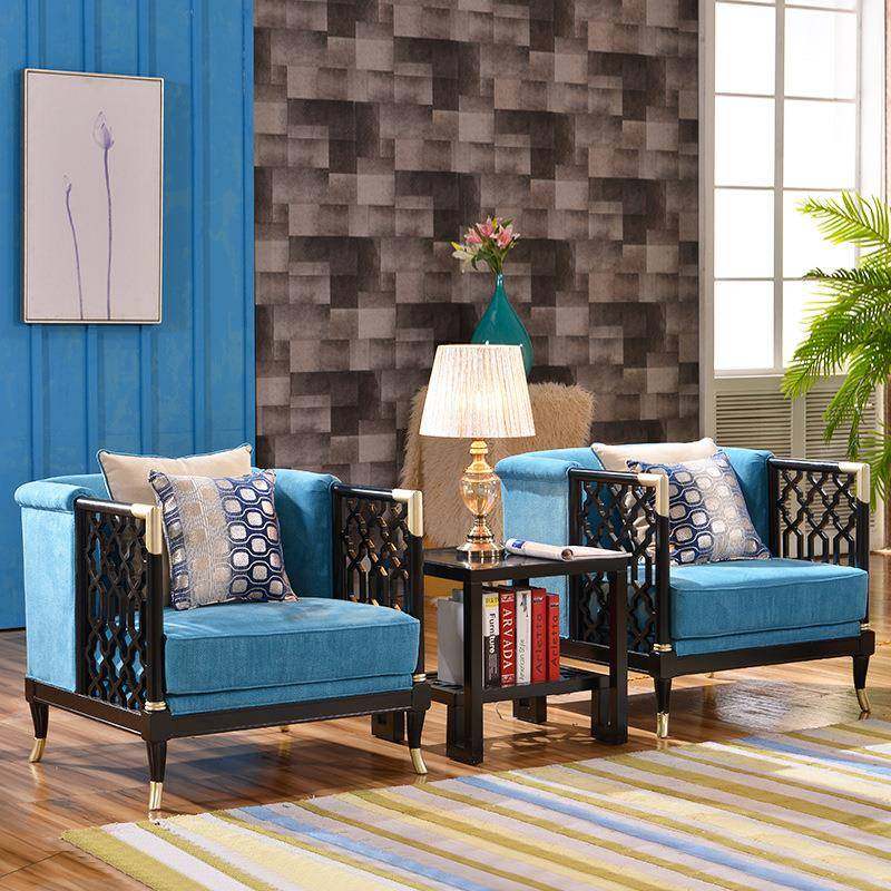 现代新中式沙发全实木布艺沙发民宿客厅别墅仿古典样板房整装家具,淘宝优惠券,粉丝福利购,淘宝优惠卷