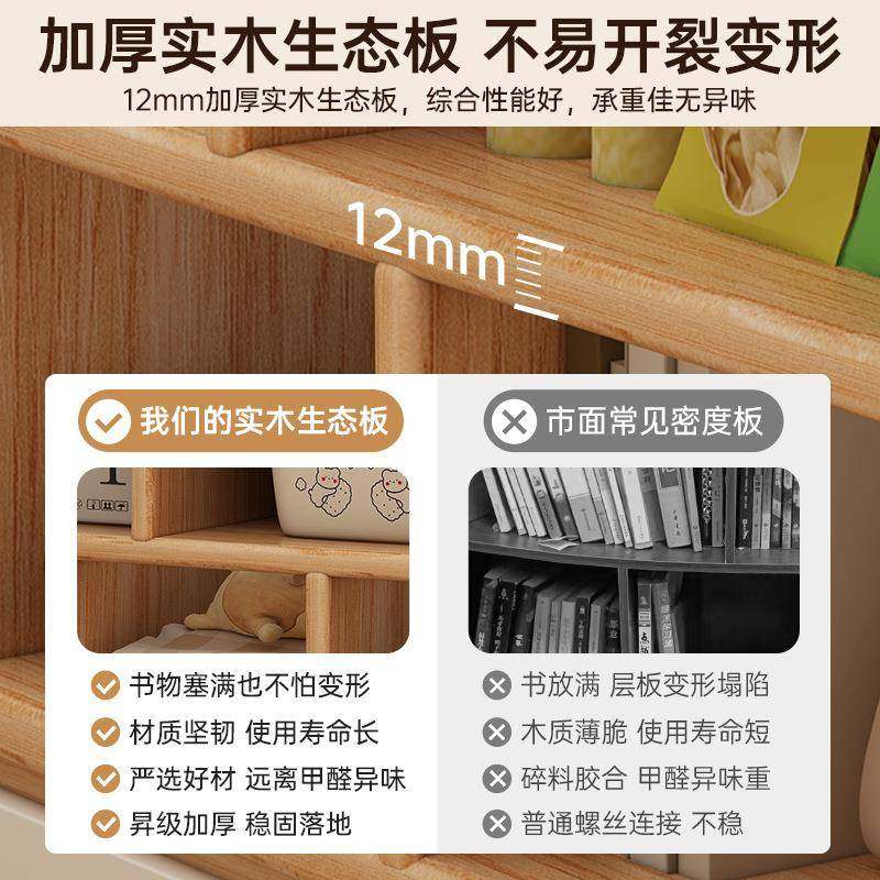 原木风实木书柜幼儿园书包柜多层置物柜一体靠墙书架落地储物柜子,淘宝优惠券,粉丝福利购,淘宝优惠卷