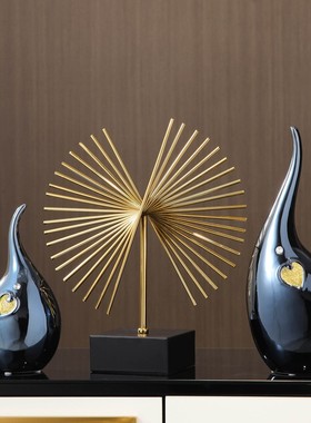 轻奢高档客厅摆件博古架酒柜家A居装饰招财大象办公室高级感工艺