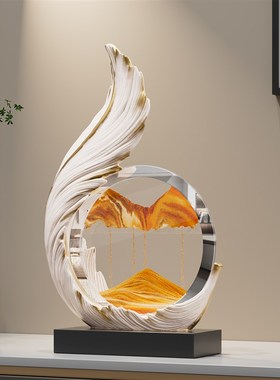 风生水起流沙画酒柜装饰品t摆件轻奢高档客厅电视柜办公室2025新