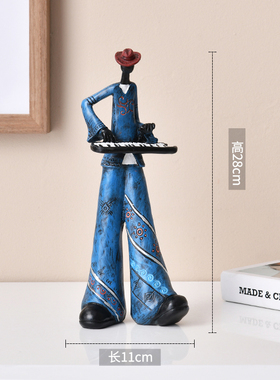 创意复古乐队g艺术摆件音乐人物客厅书架电视柜酒柜轻奢装饰品摆