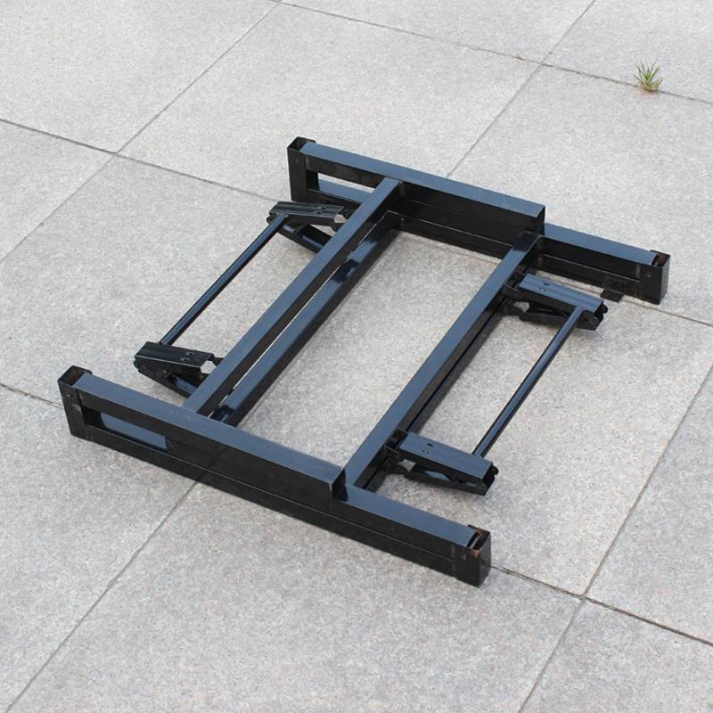 餐桌腿支架小桌子腿 可折叠饭桌腿矮桌腿 折叠桌架子支撑架铁桌架 - 图0