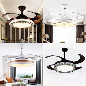 佛山照明FSL隐形风扇灯吊扇灯餐厅卧室客厅吸顶风扇吊灯调光调速