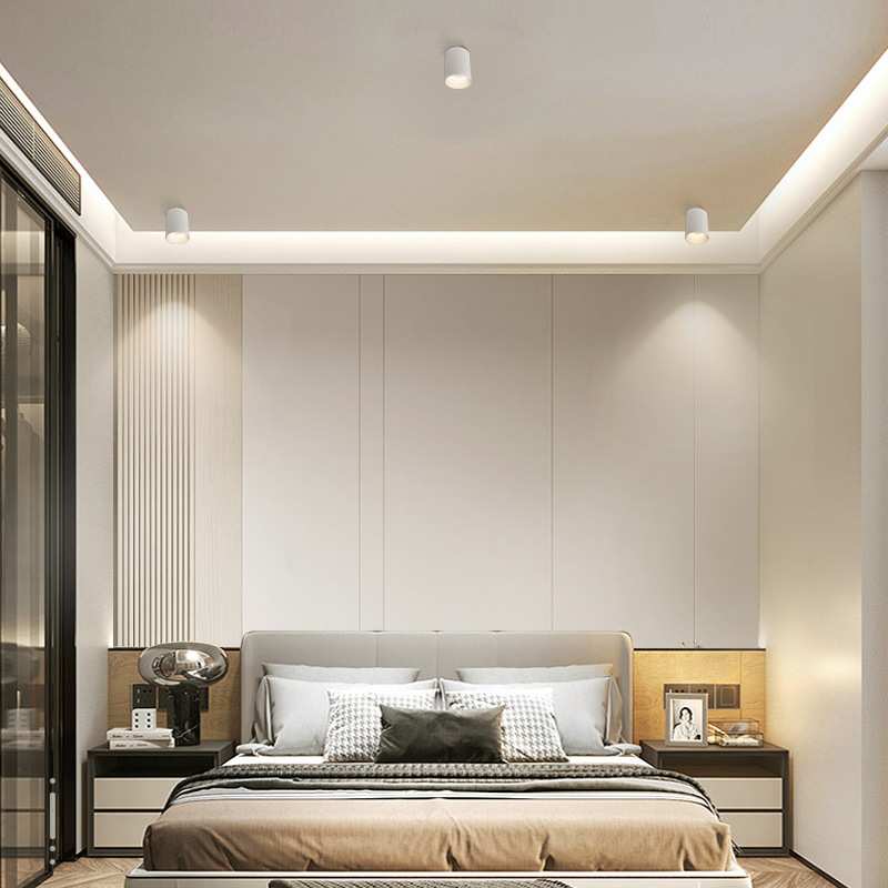 High-visibility LED downlight, long barrel, glare-free, anti-opening ceiling, Nordic cob living room, bedroom aisle