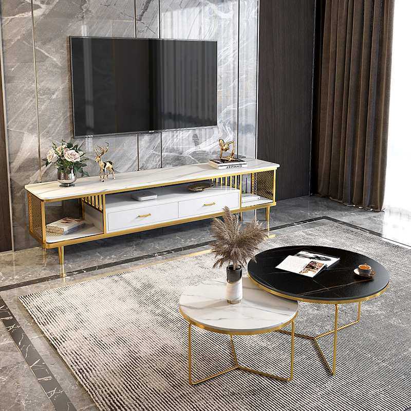 意式岩板电视柜茶几组合轻奢网红家用现代简约北欧客厅大理石茶几,淘宝优惠券,粉丝福利购,淘宝优惠卷