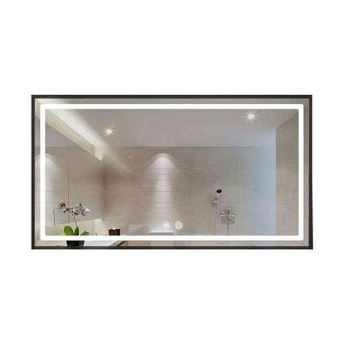 智能带灯led浴室镜挂墙卫生间洗手间触摸屏铝合金边框镜子壁挂镜 - 图3