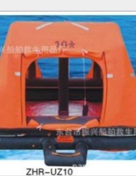 直发船用抛投可吊式气胀救生筏游艇自扶正充气救生筏CCS船检