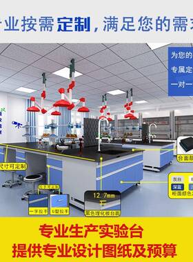 全钢台实验台钢木实验室工作台化验室中央操作台试验台边台中央台