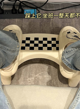 办公室脚踏凳工位桌底搁脚防止翘二郎腿矫正神器马桶脚垫蹬踩脚凳