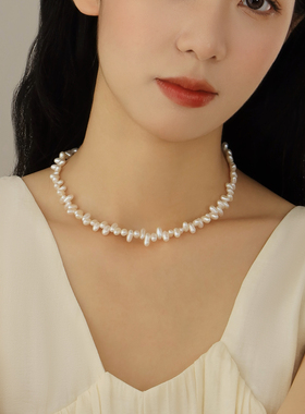 瑟拉蒙错位不规则异形珍珠项链