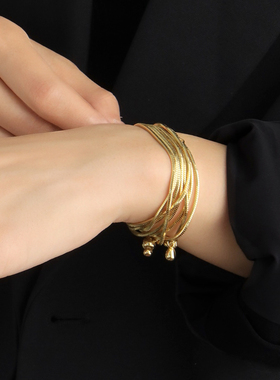 明星同款瑟拉蒙长款毛衣链项链轻奢高级感蛇骨链设计感百搭不掉色